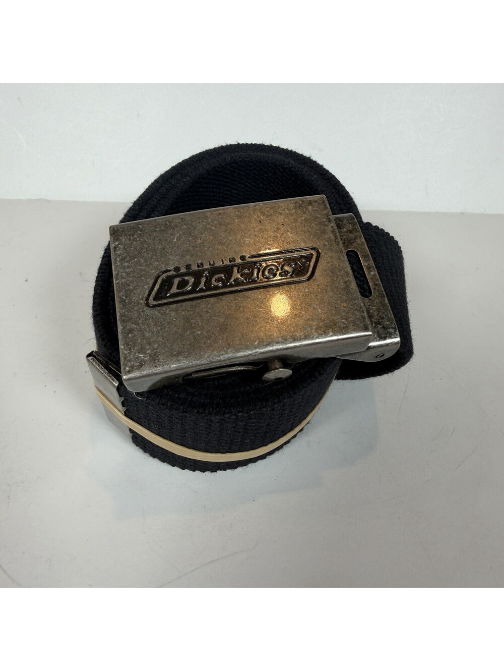 Dickies Worn Black Webbed Belt - Men's Size 42